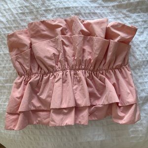Zara frill strapless top